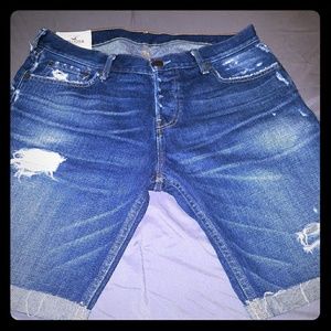 Hollister distressed jean shorts